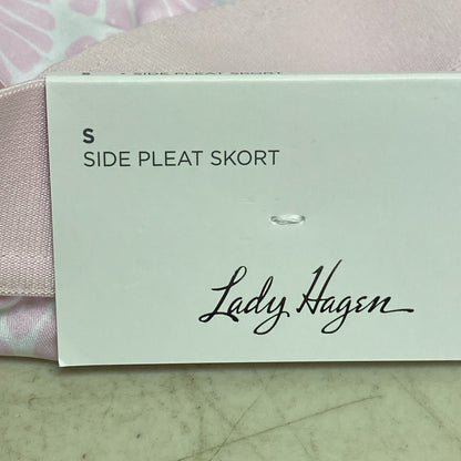 Lady Hage Womens 16" Prt Side Pleat Skort Pink Seashells Stylish WGH17447PRT