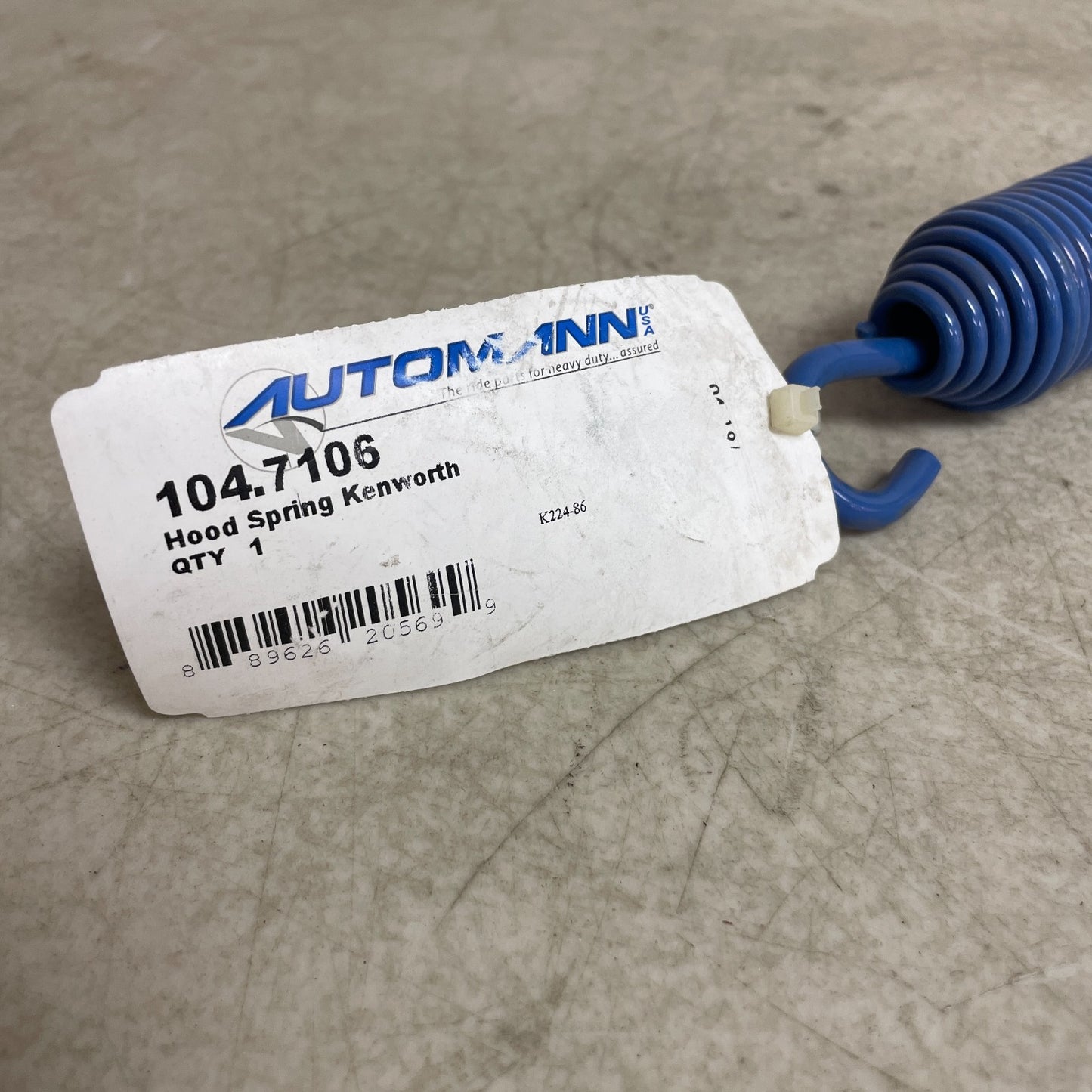 Automann 104.7106 Hood Spring Blue 15.6" Fits Kenworth C500B T800 W900B