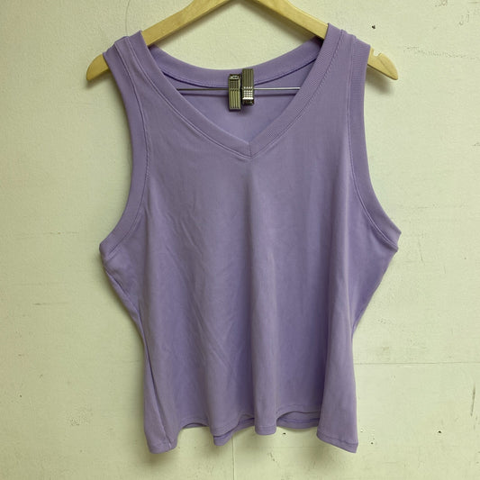 DSG Women's Performance Rib V-Neck Striped Tank Top Digital Lavender DAW22103