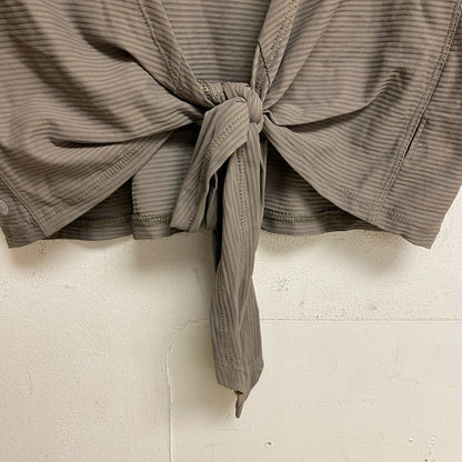 Calia Women Crop Wrap & Tie Tank Dark Grey Solid Sleeveless Stylish WAX11234