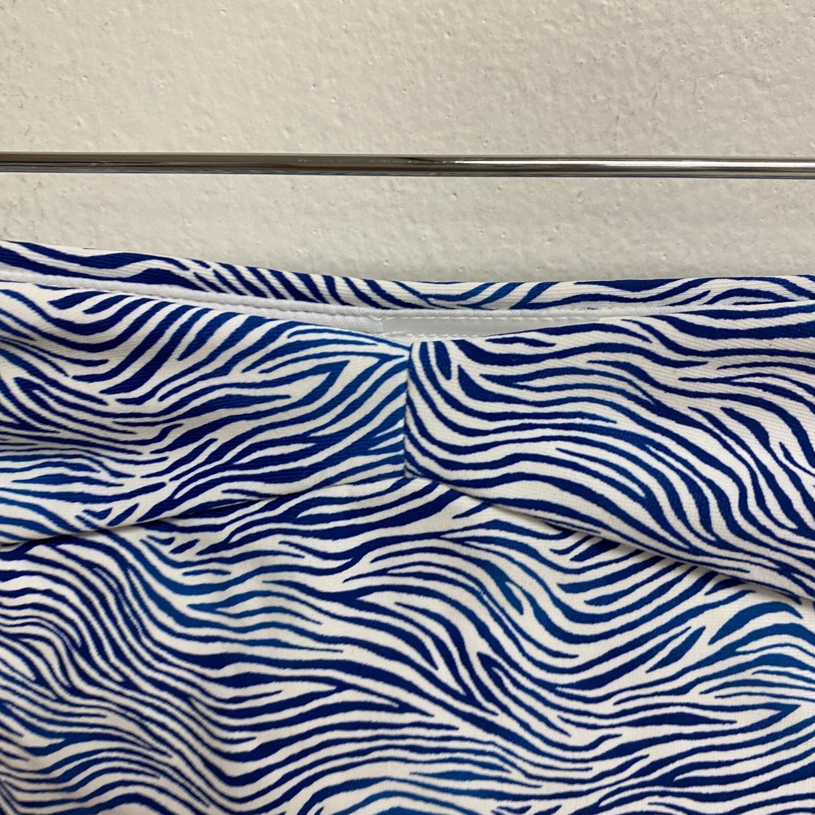 Calia Women's Shirred V Front Mid Rise Bottom Wave Blue/White WSA23415PRT New!