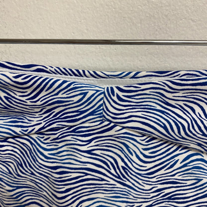 Calia Women's Shirred V Front Mid Rise Bottom Wave Blue/White WSA23415PRT New!