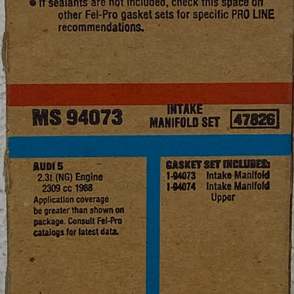 Fel-Pro MS94073 Intake Manifold Gasket Set 2.3L 5-Cyl SOHC Audi 90 1988-1991