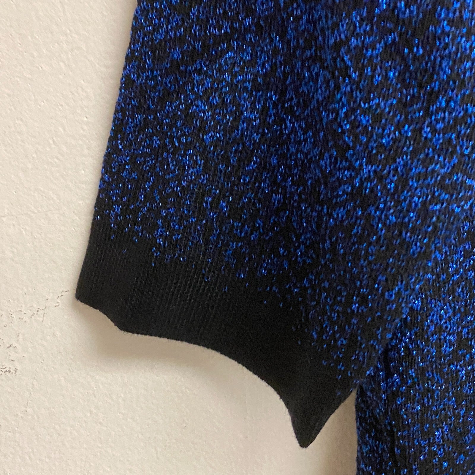 Alfred Dunner Women's 3/4 Sleeve Layered Look Cardigan Sweater Size PS Cobalt