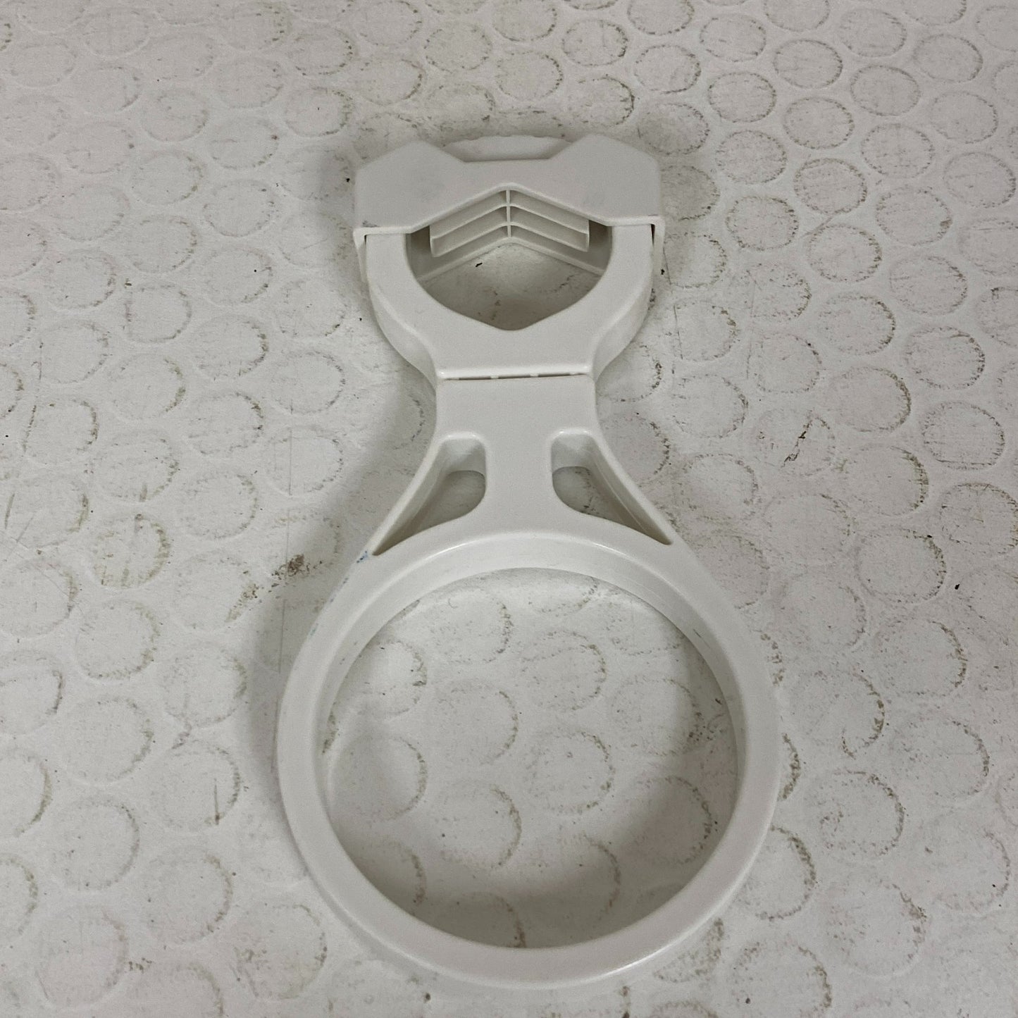 Camco 53083 Clamp-Mounted Large Cup Holder Fits 2 Inch Rails White