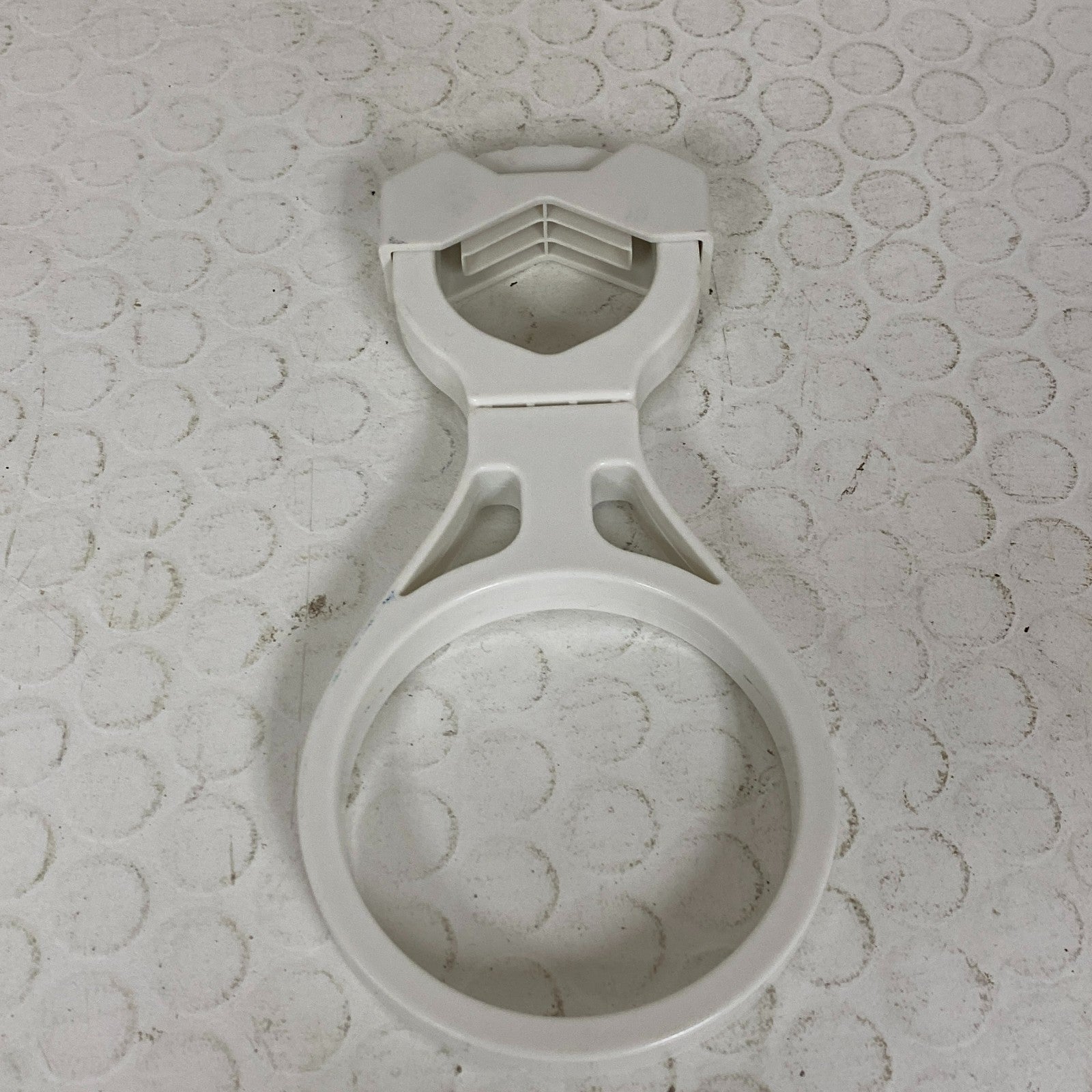 Camco 53083 Clamp-Mounted Large Cup Holder Fits 2 Inch Rails White