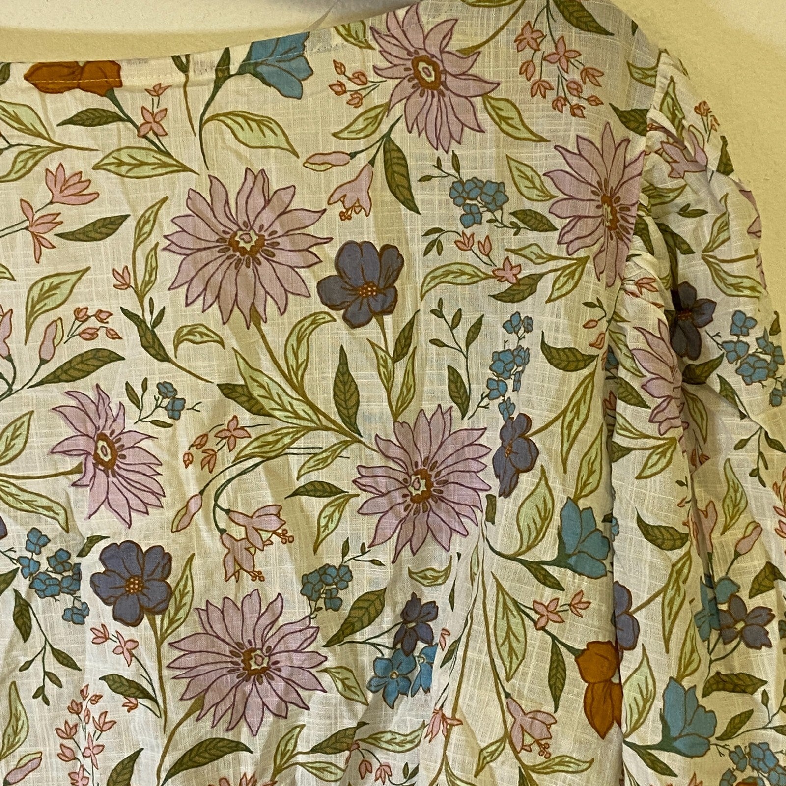 Ana A New Approach Womens Square Neck Long Sleeve Peplum Top Size 0X Color White