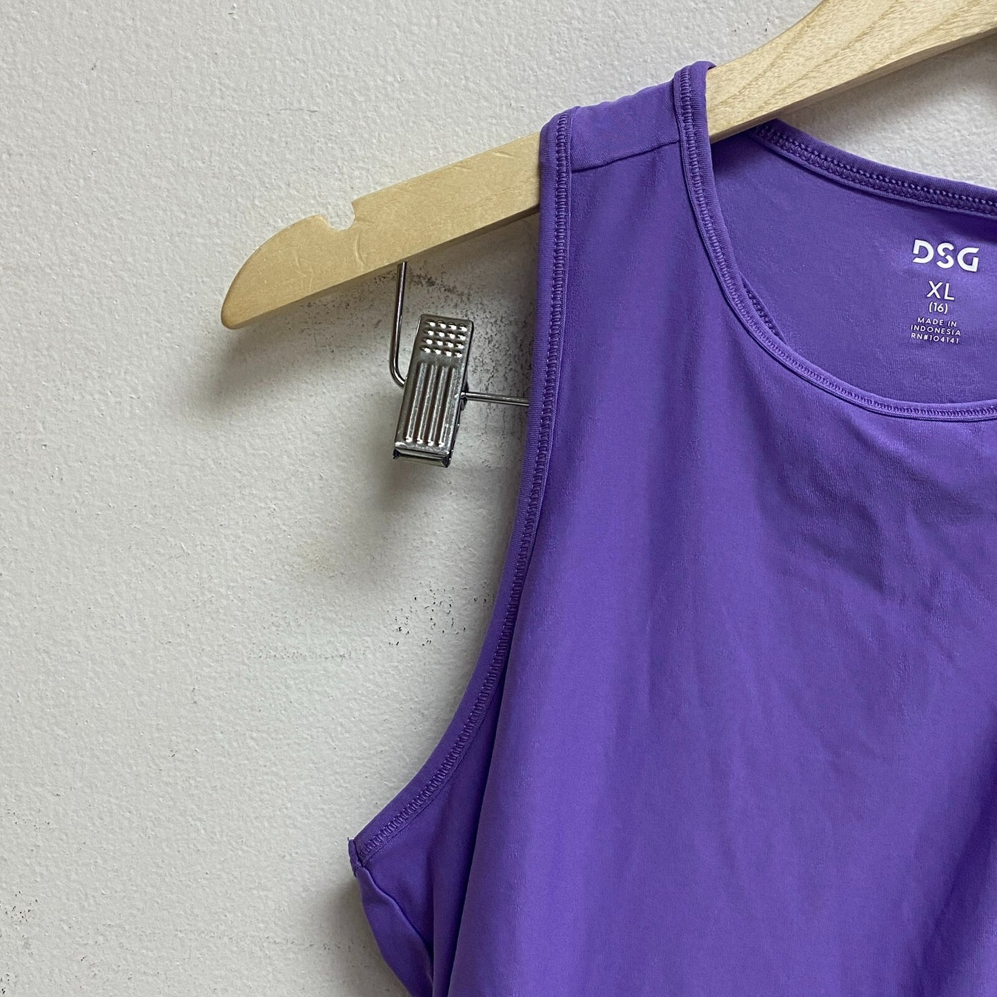 DSG Girls Ruched Tank Electric Violet Solid Sleeveless Stylish DAG13123