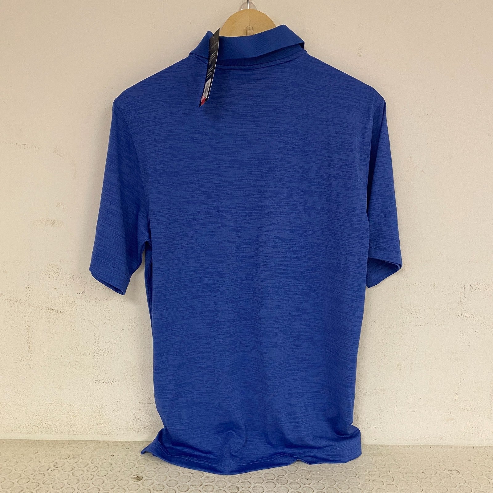 Walter Hagen Essentials Menâs Space Dye Golf Polo Daybreak Blue MGA31151