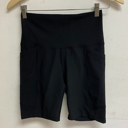 Calia Womens Mixed Rib Essential Bike Short Pure Black Solid Stylish WAX12282