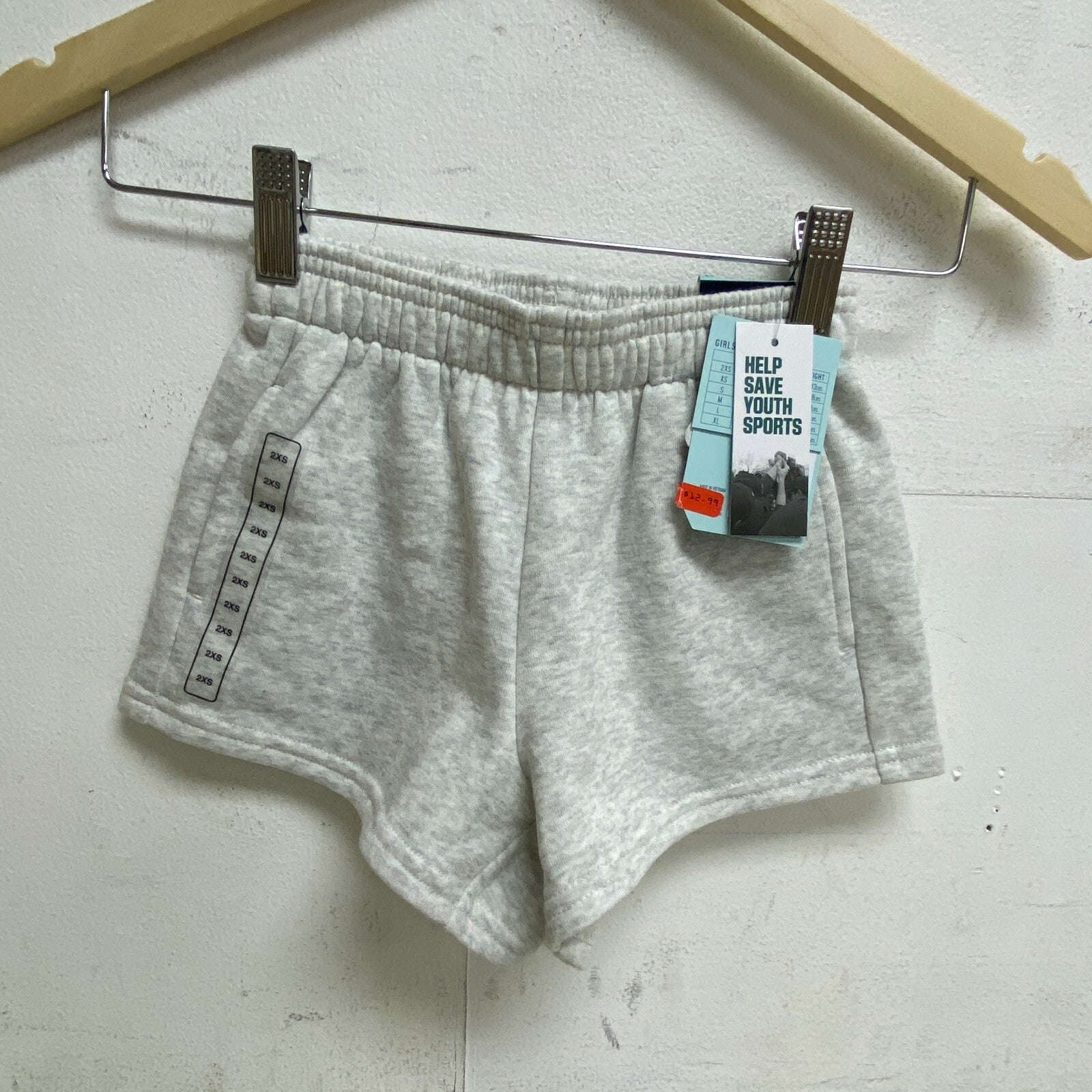 DSG Girl's Youth High Rise Boyfriend Fleece Short Light Heather Grey DAG13431H