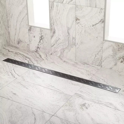 Signature Hardware 48" Effendi Linear Shower Drain - Matte Black
