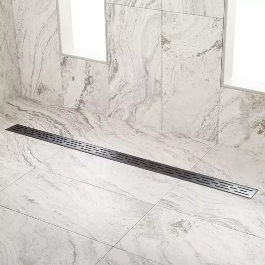 Signature Hardware 48" Effendi Linear Shower Drain - Matte Black