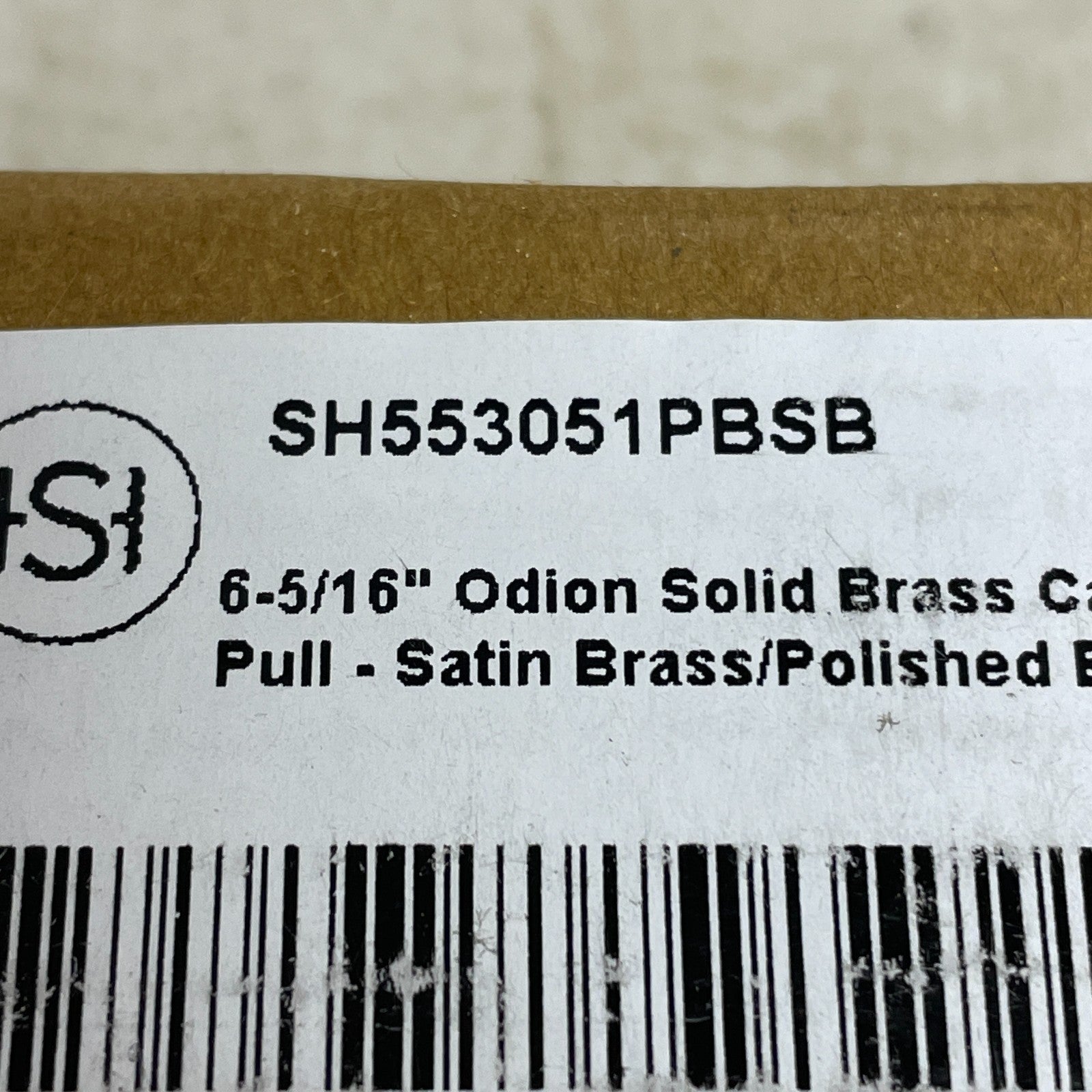 Signature Hardware 6-5/16" Odion Solid Brass Cabinet Pull Satin Brass/Polished
