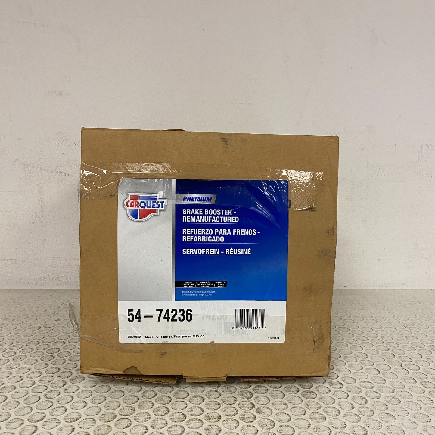 Carquest Premium Reman Vacuum Power Brake Booster Model 54‑74236