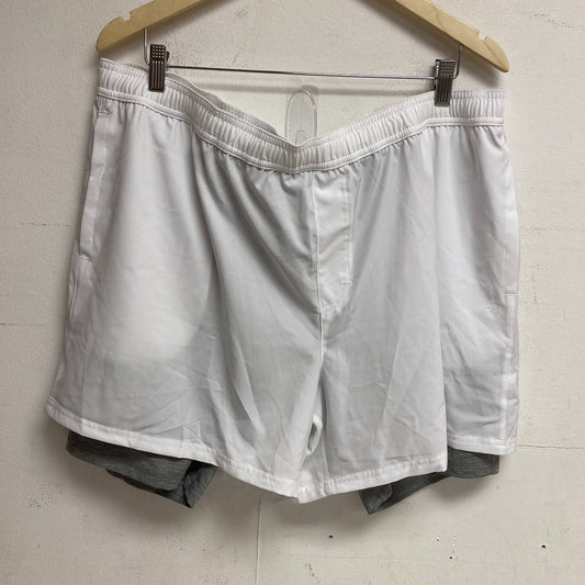 DSG Men's 5" Training 2-in-1 Agility Short Built-in Liner Pure White/Mid Gray