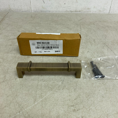 Signature Hardware 6" Marta Solid Brass Cabinet Pull - Antique Brass