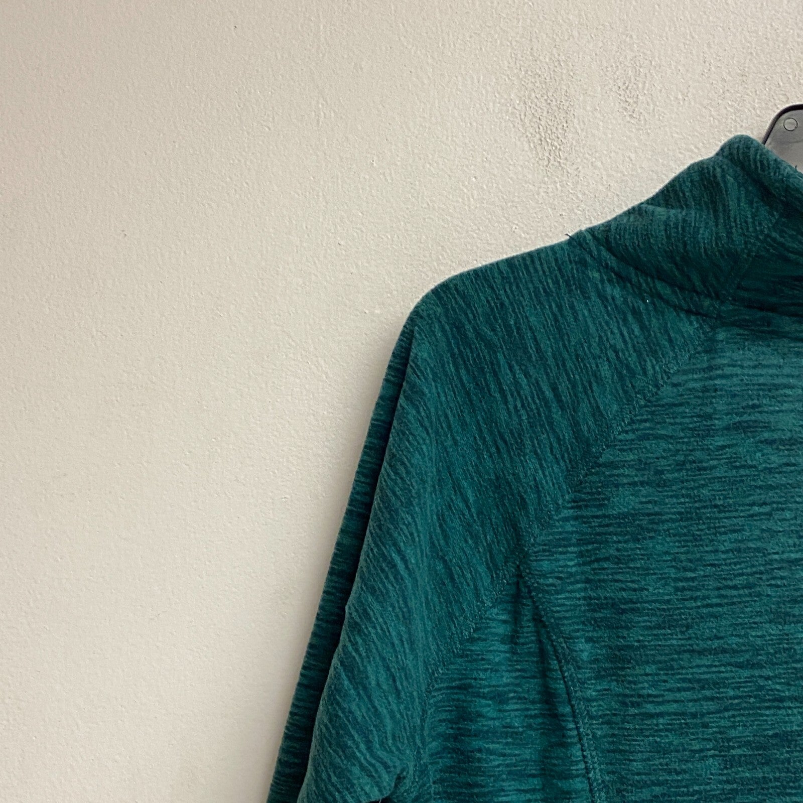 St. John's Bay Woman’s Funnel Neck Long Sleeve Sweatshirt Size PM Color Green