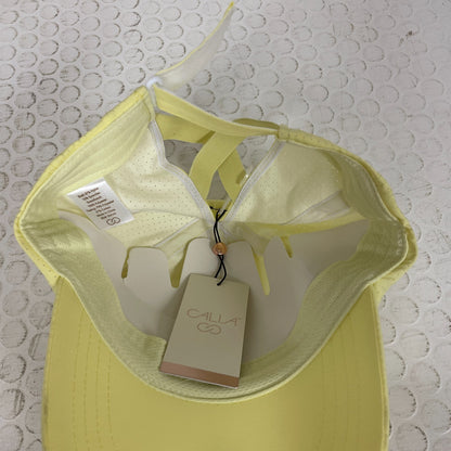 CALIA Women’s Ponytail Cap Light Yellow CAC8004 NWT Adjustable Hat One Size