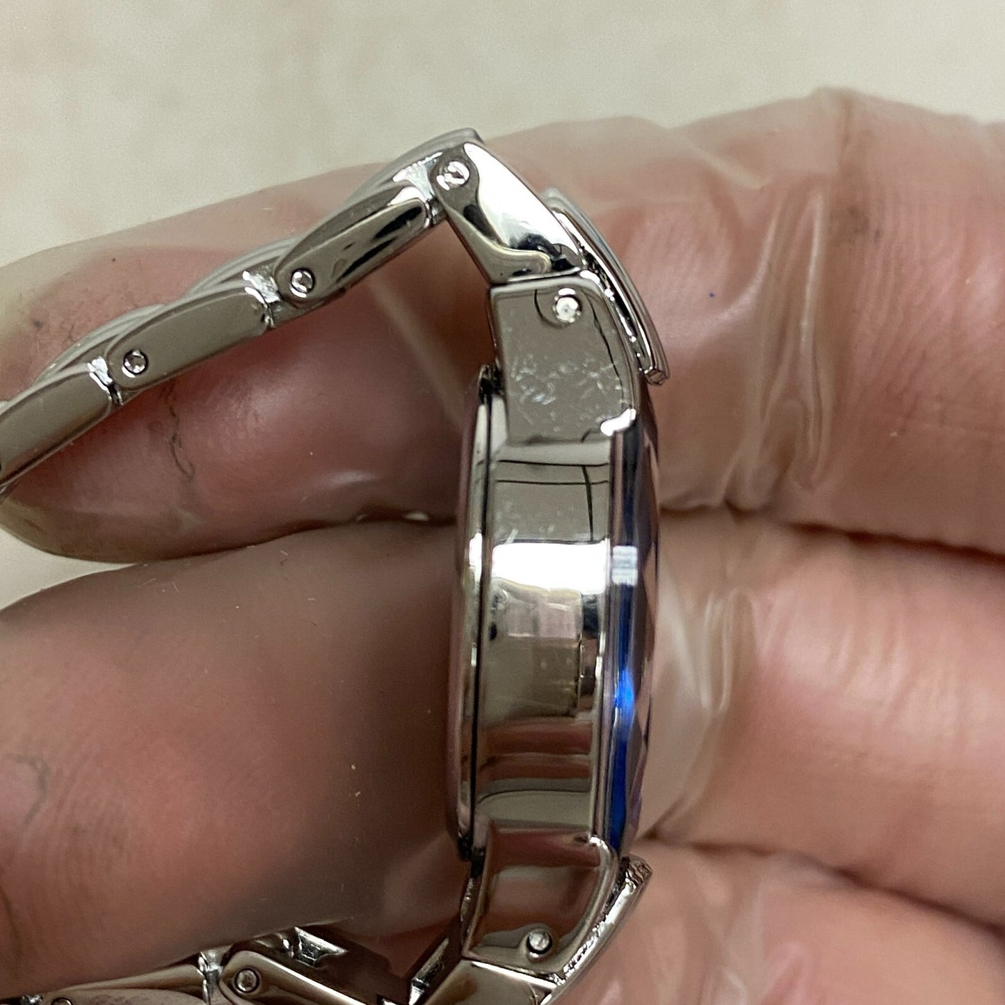 ARMITRON 75/3313SV Blue Dial Quartz Analog Women's Watch Sz. 7 1/4" New Battery