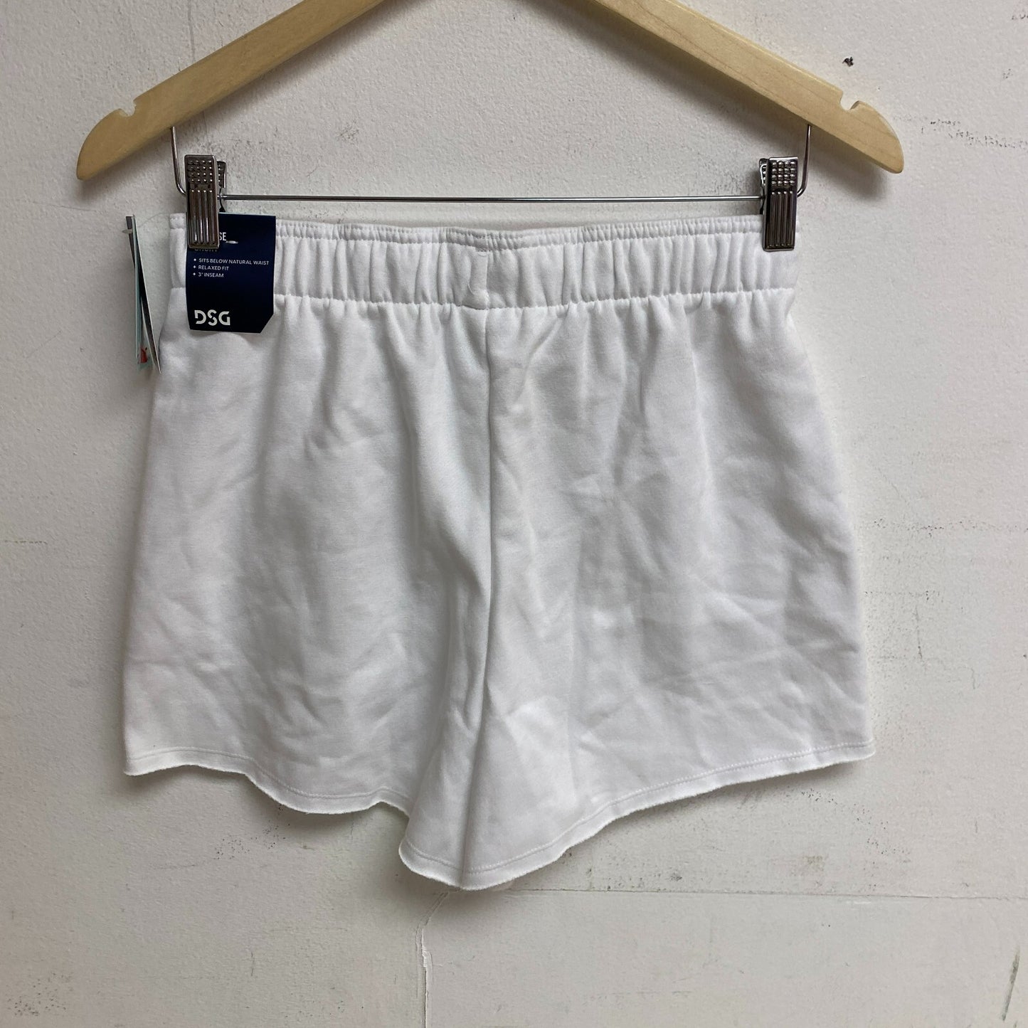 DSG Women's Boyfriend Fleece Shorts Pure White Solid DAW11431Z