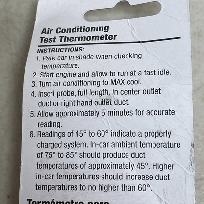 Interdynamics Certified A/C Pro Car AC Test Thermometer with Holder & Clip