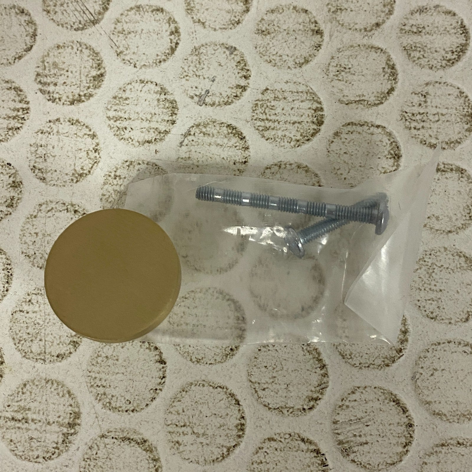 Signature Hardware Orvin 1¼″ Satin Brass 2 Pack Flat Round Cabinet Knob