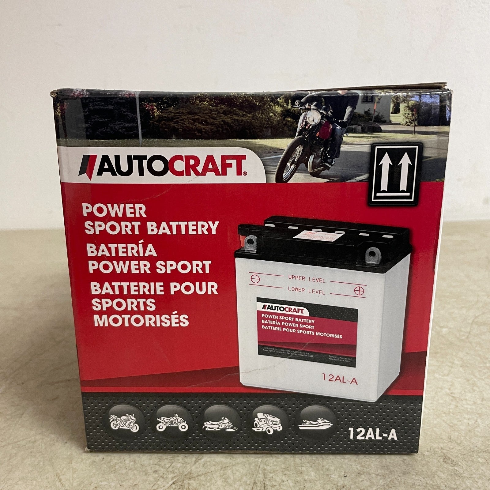 Autocraft 12AL-A 12V 12Ah Powersport Battery Dry-Charged 180 CCA Motorcycle