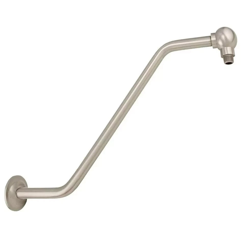 Signature Hardware 17-1/2" S-TYPE OFFSET SHOWER ARM-BRUSHED NICKEL