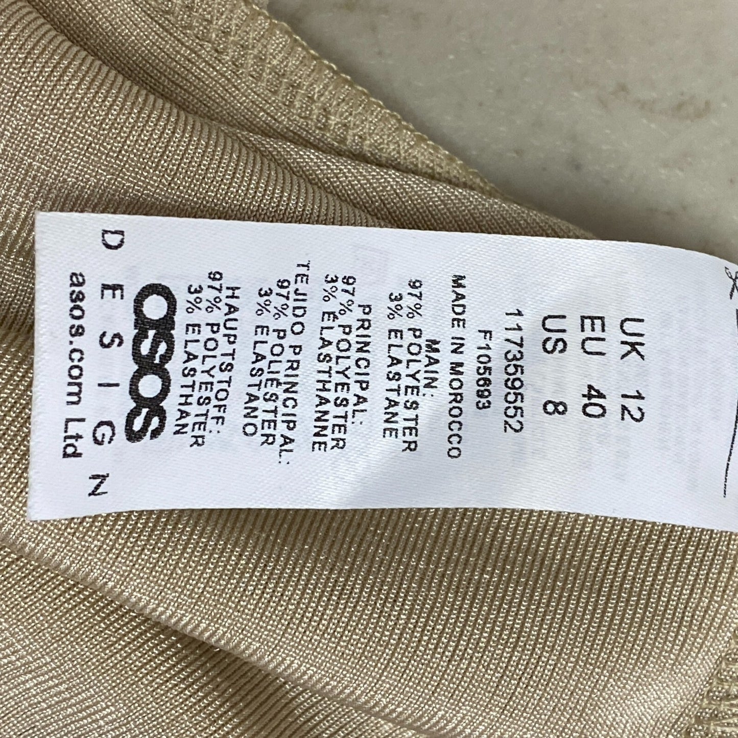 ASOS DESIGN wrap slinky blouson sleeve midi dress in Cream Size 8