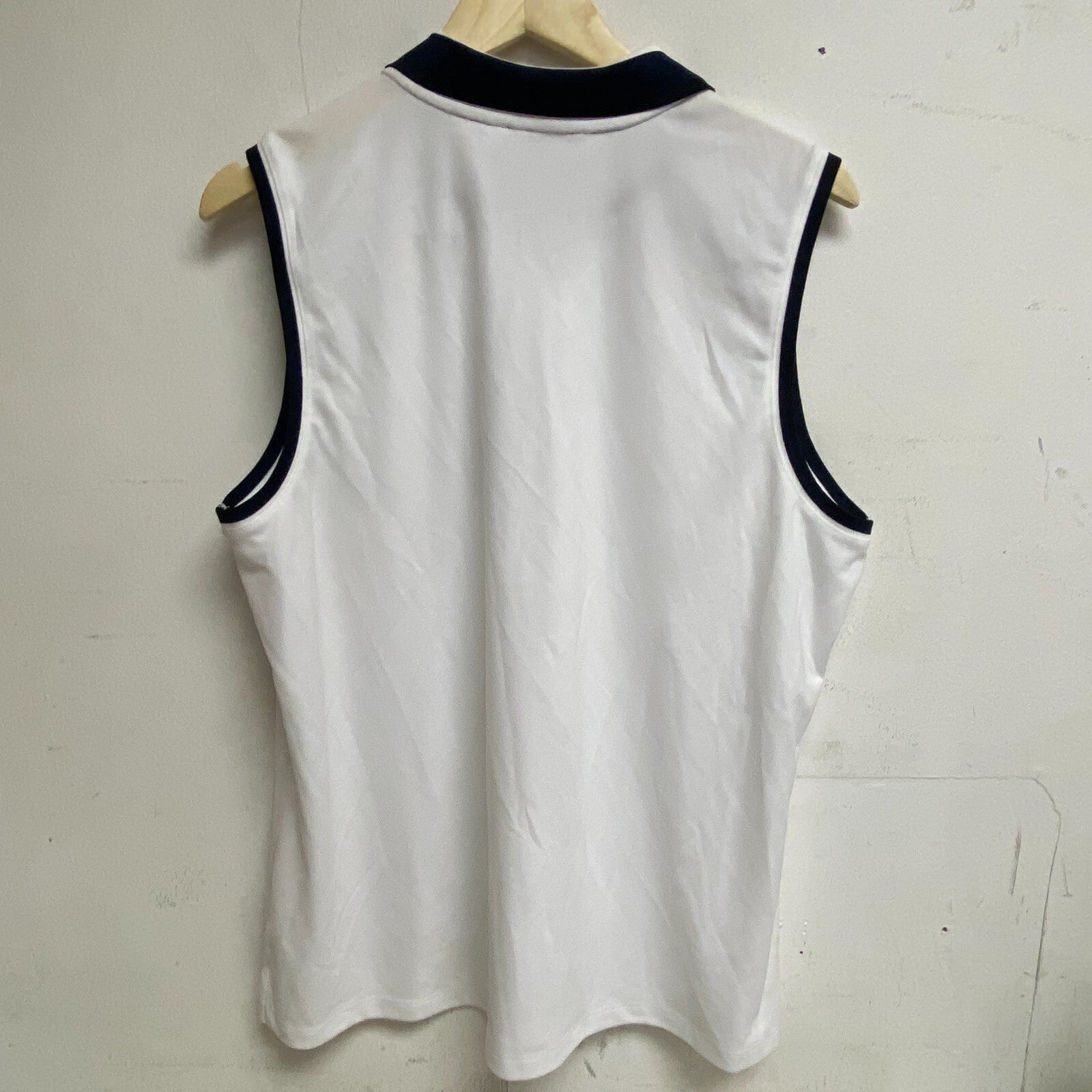 Lady Hagen Womens Pique Rib Trim SLVS Polo White/Black WGH11502 BRAND NEW