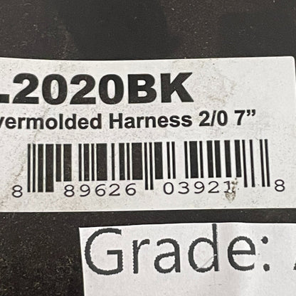 Automann Overmolded Battery Harness 2/0 Gauge 7″ Black Heavy-Duty 178.2020BK