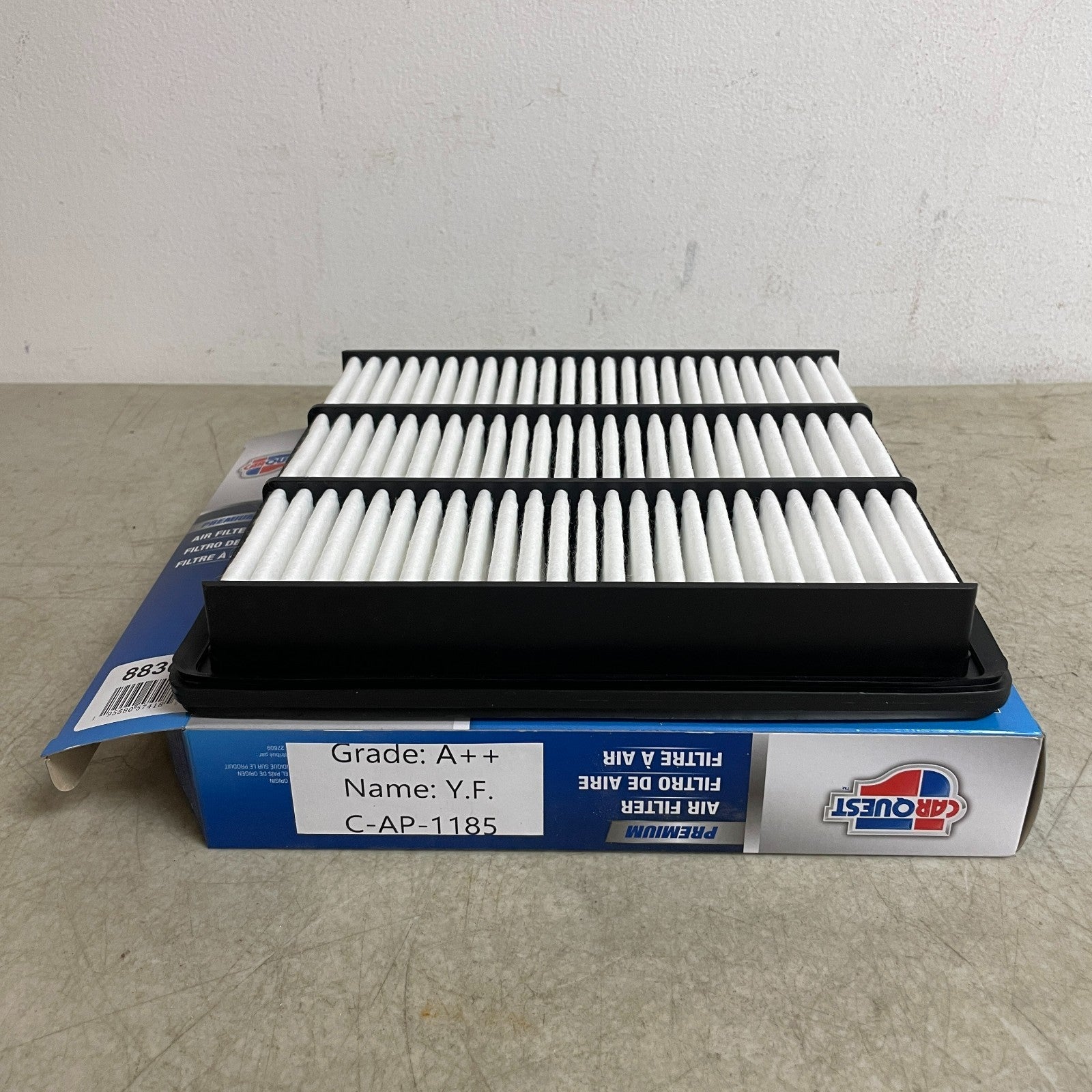 Carquest Premium 88308 Engine Air Filter 9.80" x 8.94" x 1.73 OE Fit Replacement