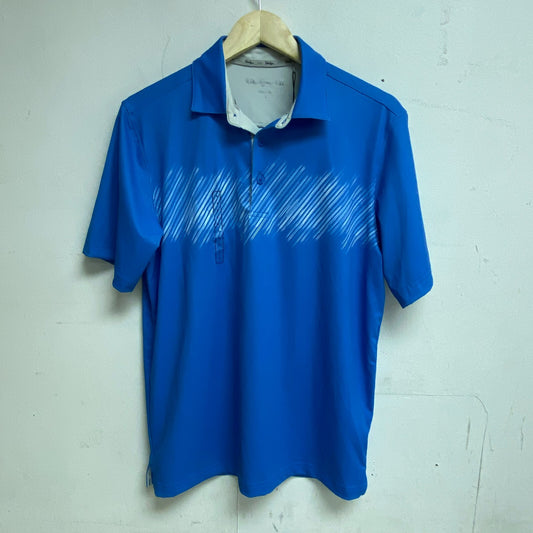 Walter Hagen Men's P11 Slash Chest Stripe Polo Slash High Sea Blue MGA11492