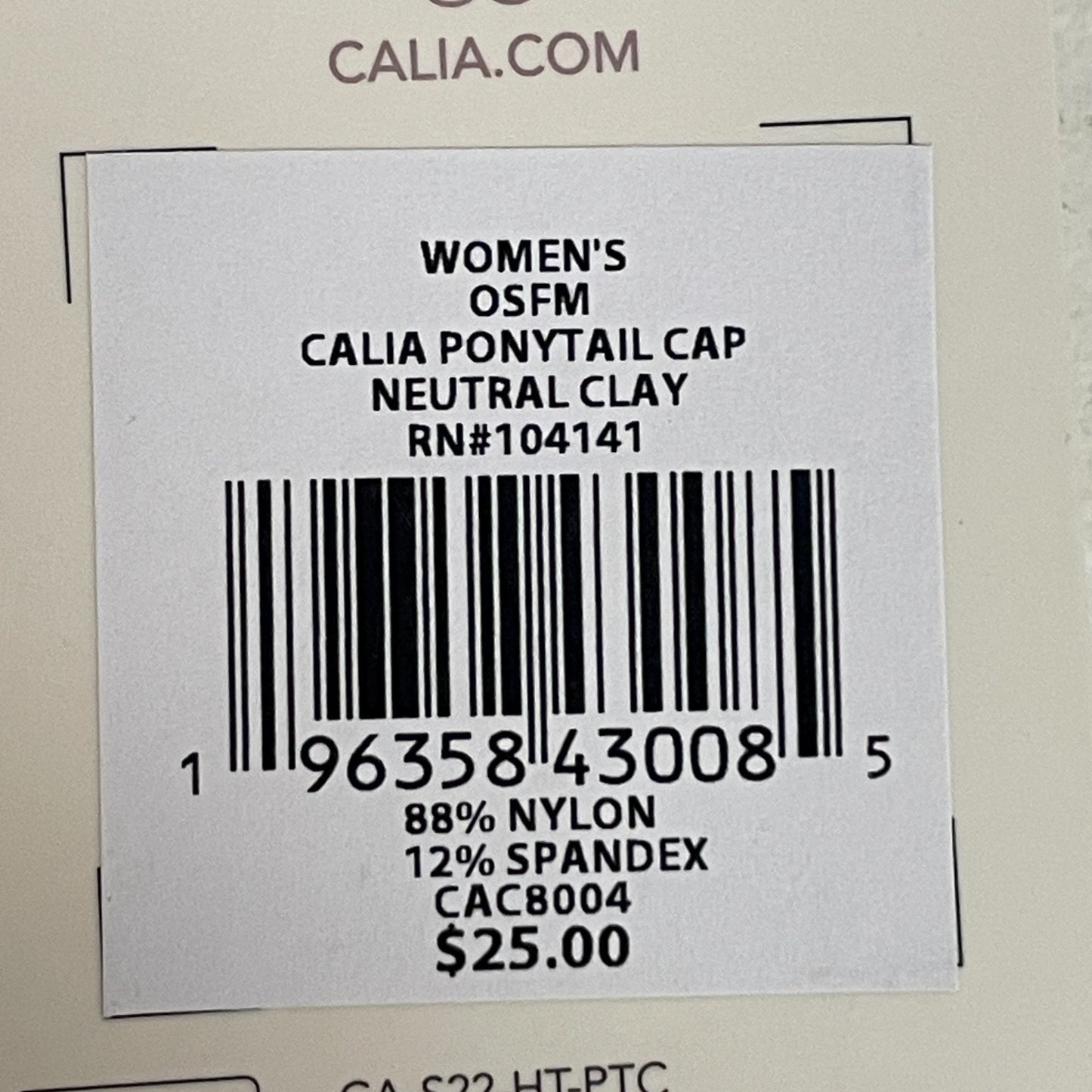 CALIA Women’s Ponytail Cap Neutral Clay Adjustable Hat CAC8004 – Breathable Fit