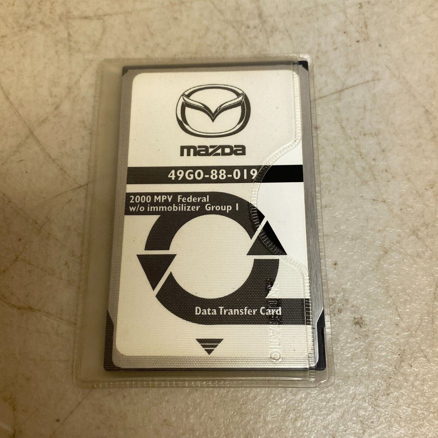 Mazda Data Transfer Card 2000 MPV Federal w/ immobilizer 1 & 2 49G0-88-024
