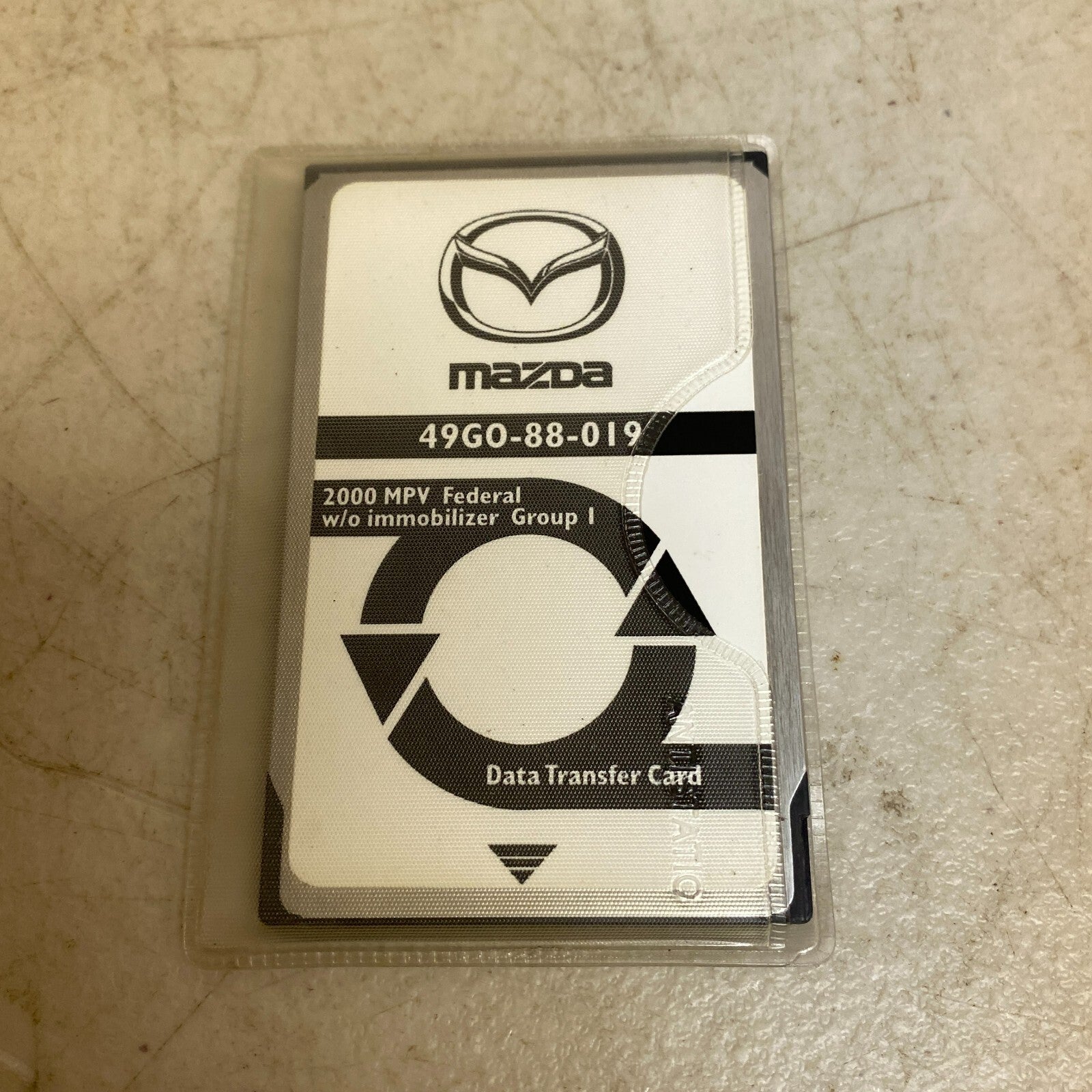 Mazda Data Transfer Card 2000 MPV Federal w/ immobilizer 1 & 2 49G0-88-024