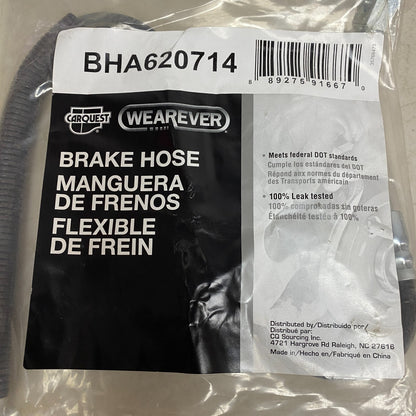 CARQUEST Brake Hydraulic Hose Black EPDM Rubber Model BHA620714