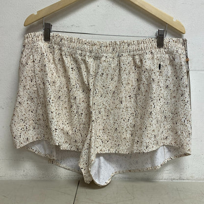 Calia Women's Mid Rise Infinity Run Shorts Freckle Dot Unbleached WAX12336PRT