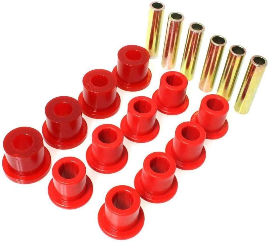 Energy Suspension Hyper-Flex Leaf Spring Bushing Set Red 2.2119R