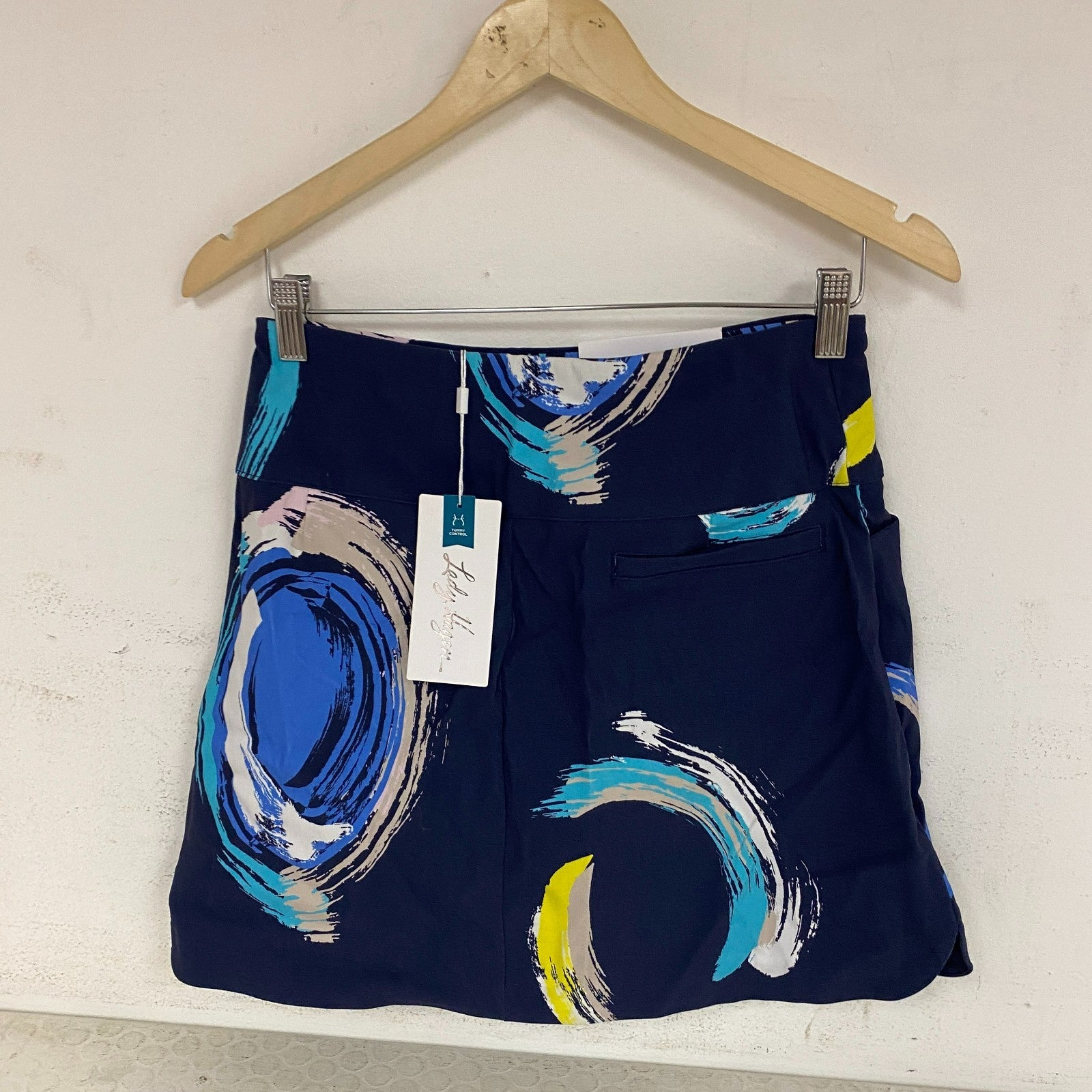 Lady Hagen Womens 17" Tummy Control Skort Navy Print WGH17430PS23