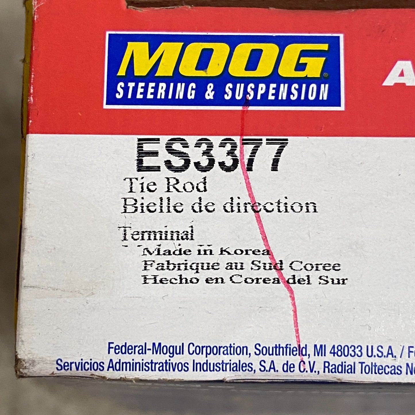 MOOG ES3377 Outer Steering Tie Rod End Hyundai Accent Elantra 1995-2006