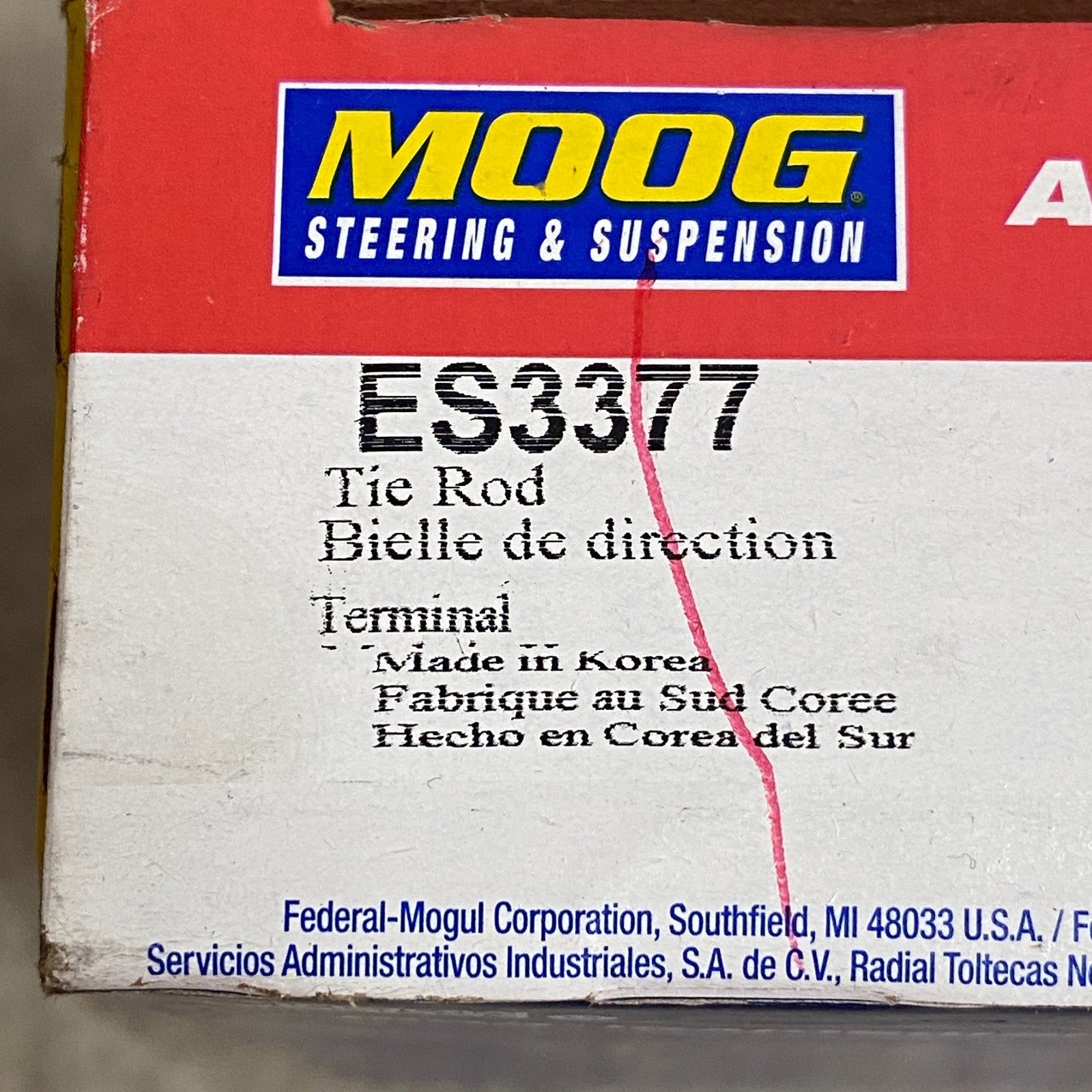MOOG ES3377 Outer Steering Tie Rod End Hyundai Accent Elantra 1995-2006