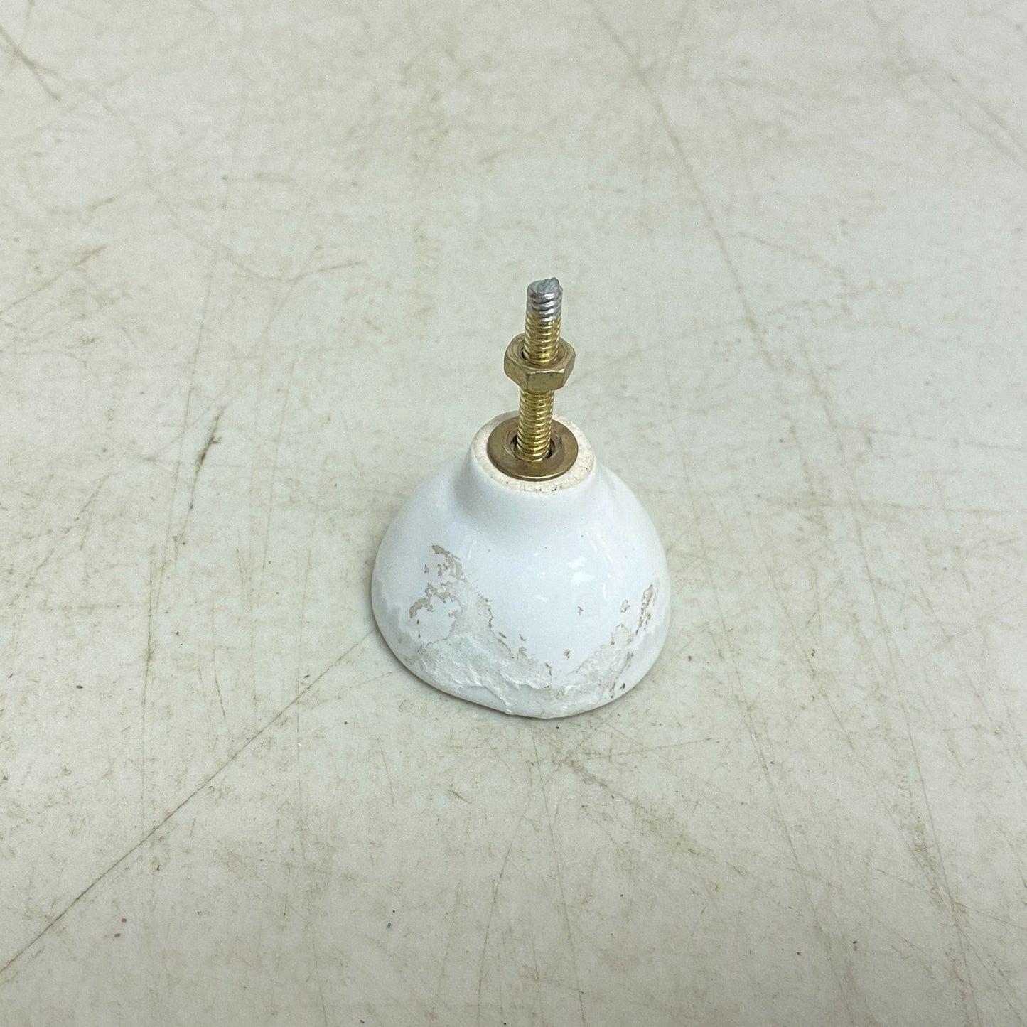 Signature Hardware Menotti 1¾″ Oval Porcelain Cabinet Knob White