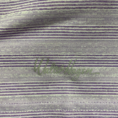 Walter Hagen Mens P11 Fine Line Textured Stipe Polo Bright Amethyst/White