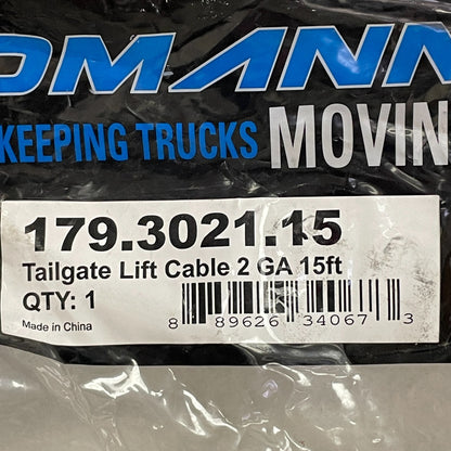 Automann 179.3021.15 Tailgate Lift Cable 2 GA 15ft Heavy-Duty Truck Use