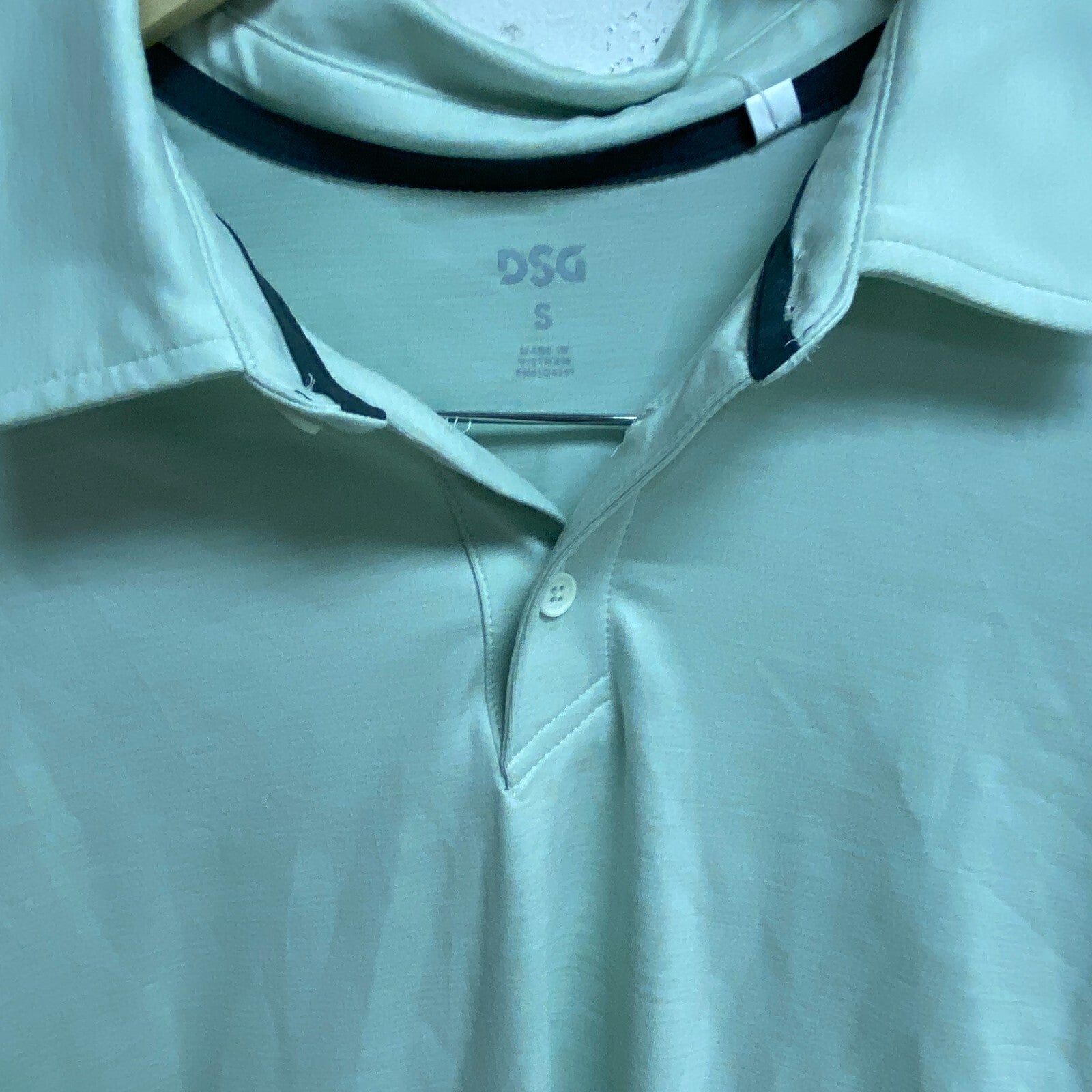 DSG Men's 365 Relaxed Fit Short Sleeve Polo Mint/ Pure White Shirt DAM13112