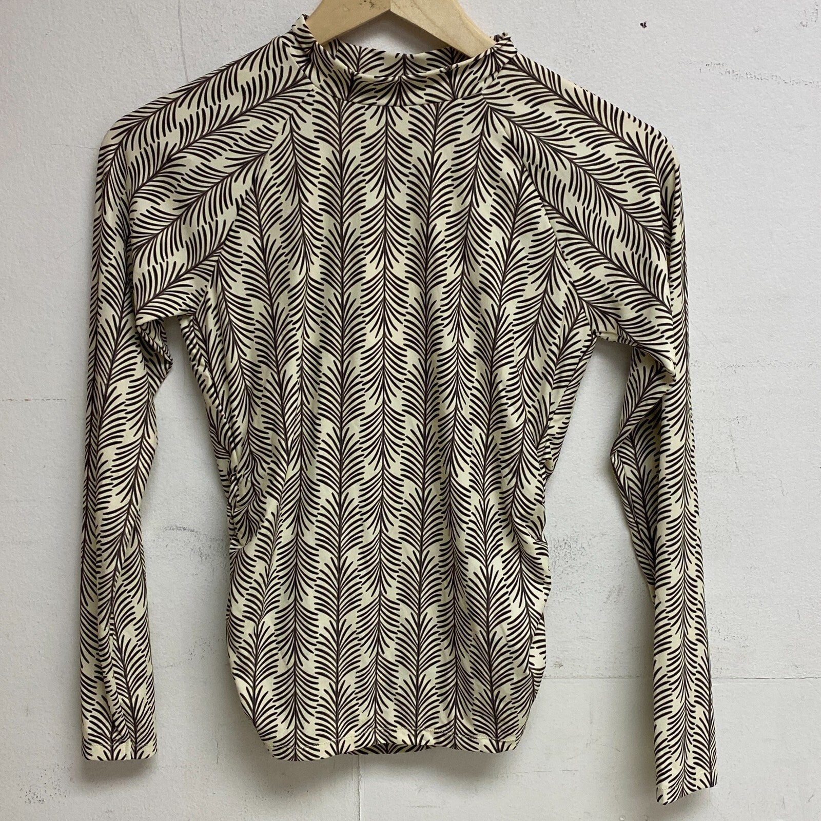 CALIA Women's Long Sleeve Rashguard Shirt White/Black WSA23800PRT BRAND NEW