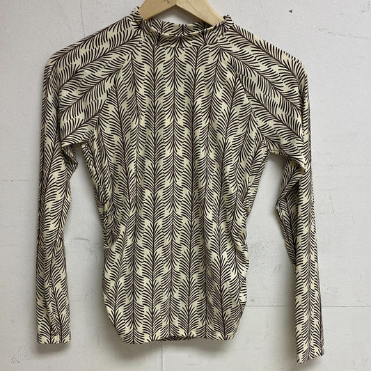 CALIA Women's Long Sleeve Rashguard Shirt White/Black WSA23800PRT BRAND NEW
