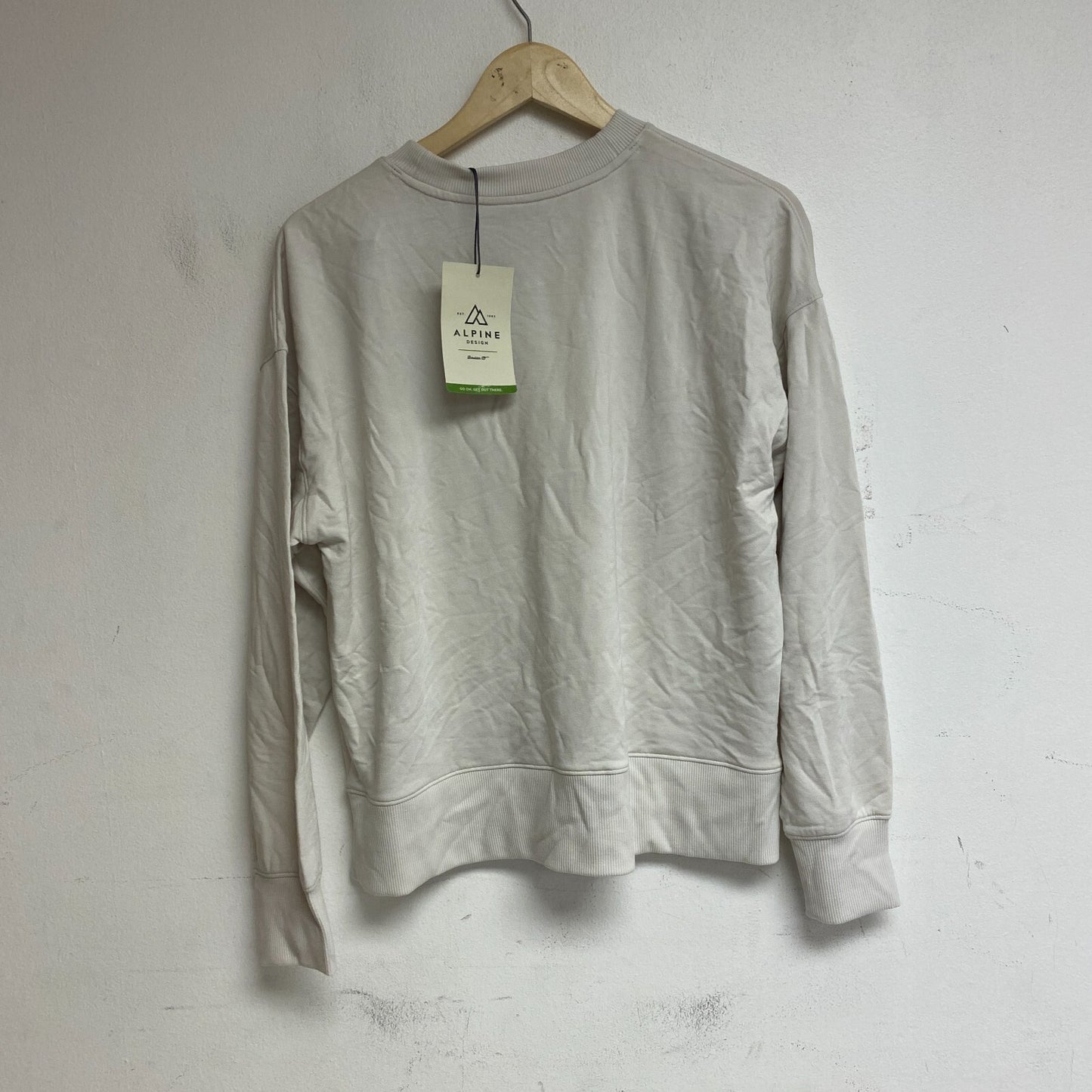 Alpine Design Women's W AD Panorama Crew Sweatshirt Cloud White ADW13660 New!